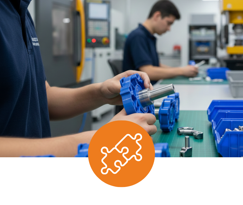 ensamblado y armado de partes. segundas operaciones industriales